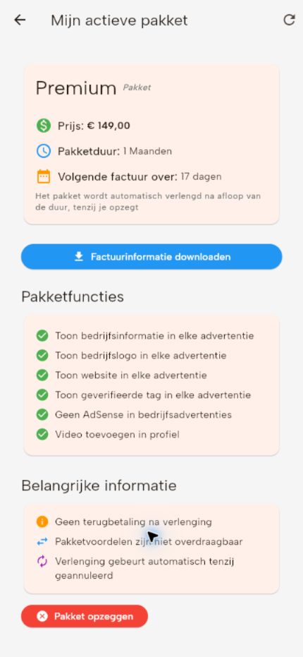 بسته Premium حساب شرکتی - ویترین؛ بازارگاه چندسکویی آگهی، فروشگاه و مزایده